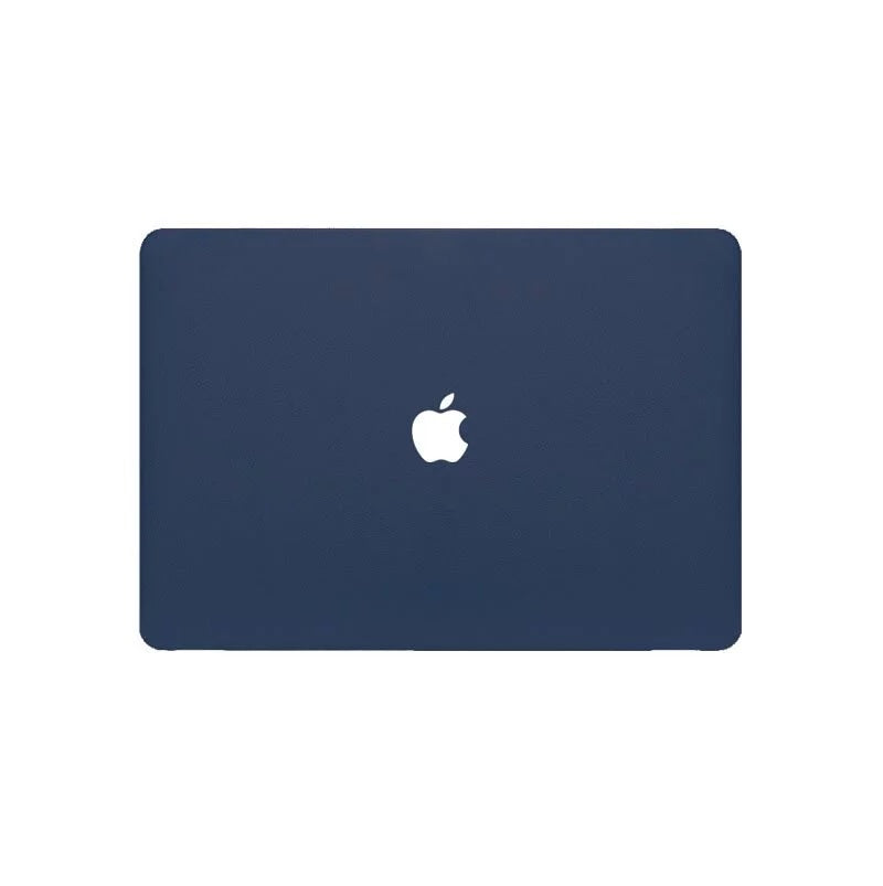 Classic Blue Litchi Leather Macbook case