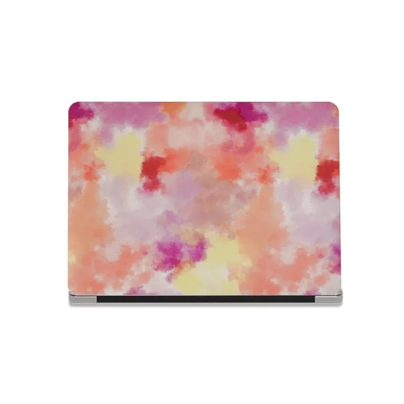 Pink Smudge Leather Macbook Case