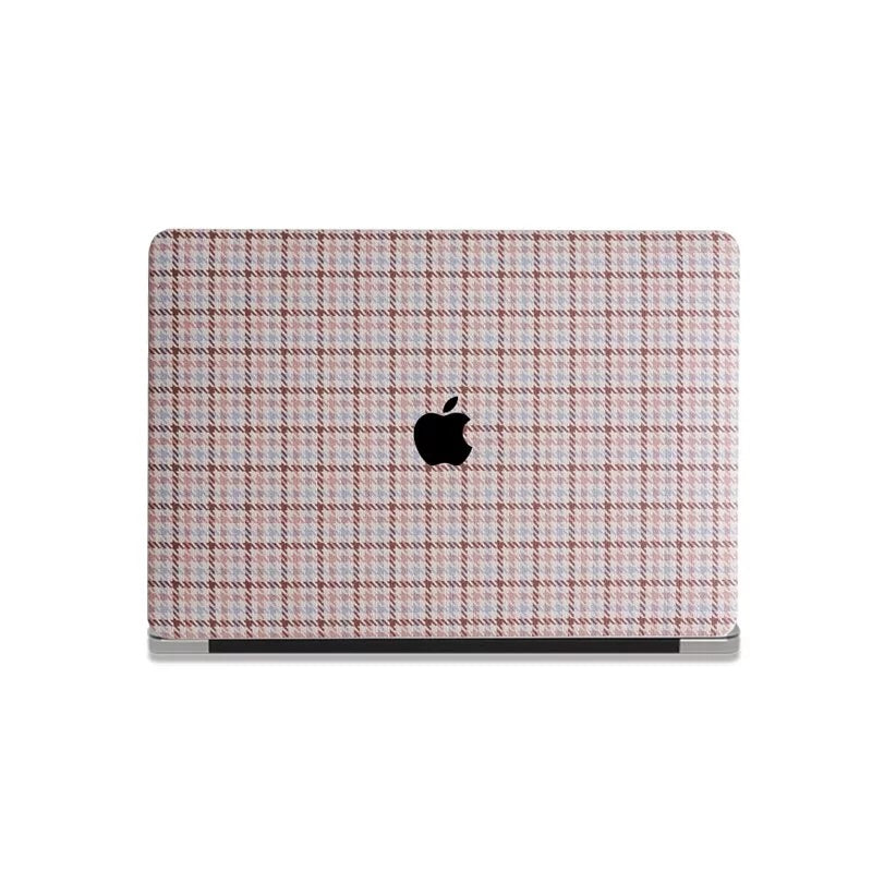 Houndstooth Leather Purple Macbook Case