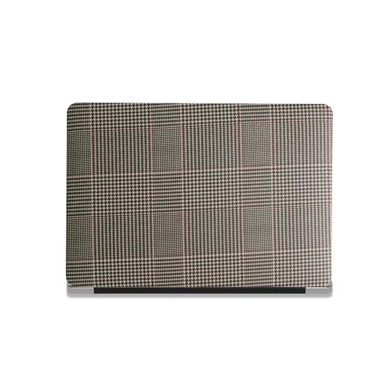 Houndstooth Leather Brown Macbook Case