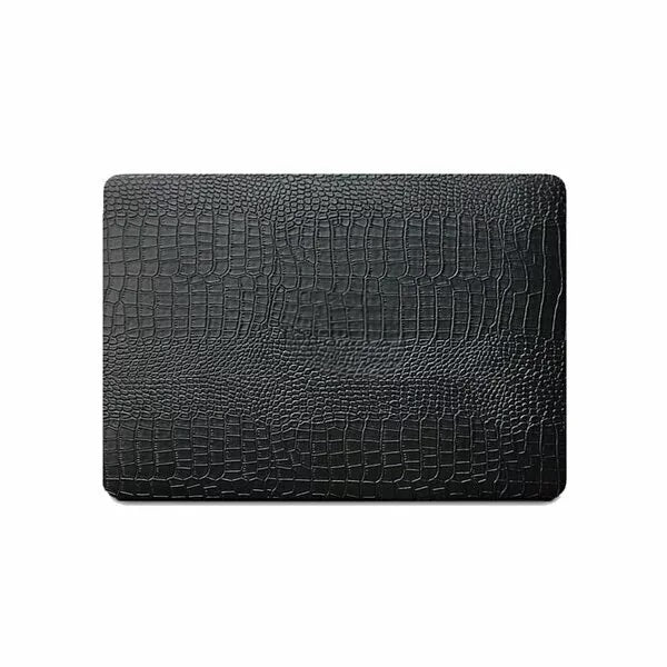 Black Crocodile Leather Macbook Case