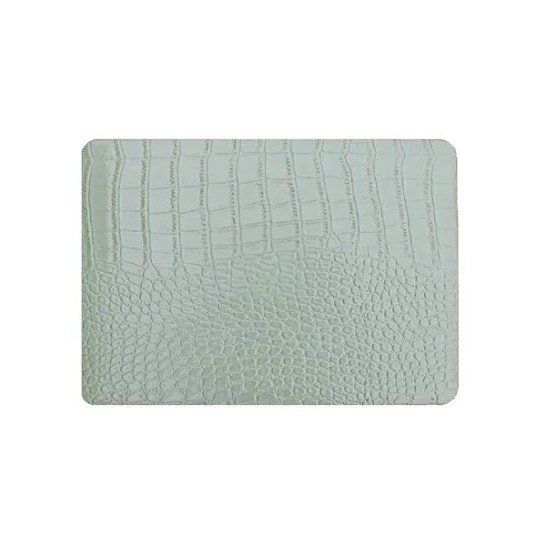 Avocado Green Crocodile Leather Macbook Case