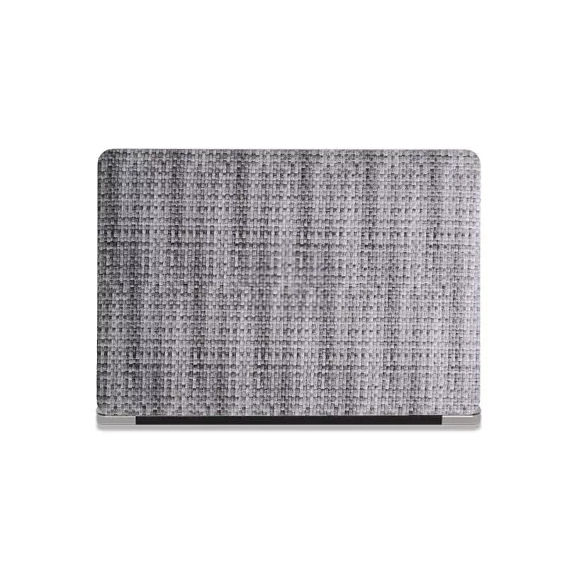 Check Leather Gray Macbook Case