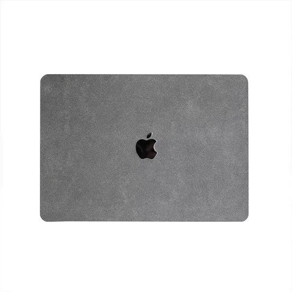 Grey Suede Leather Macbook Case