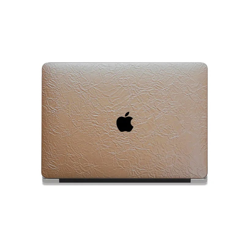 subtle gold Irregular Leather Macbook Case