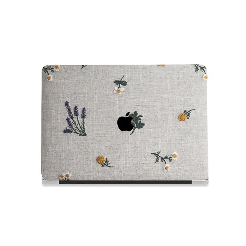 Country Style Embroidered Leather Macbook Case