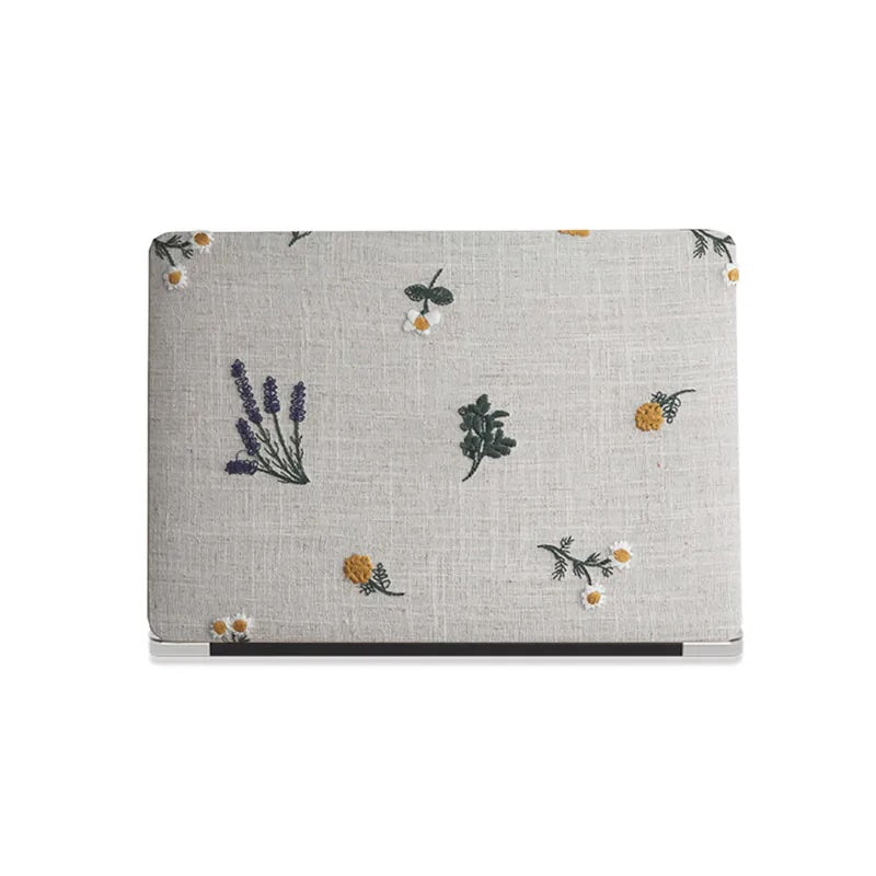 Country Style Embroidered Leather Macbook Case