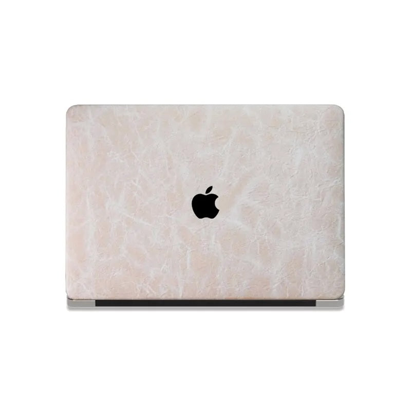 Antique White Rock Texture Leather Macbook Case
