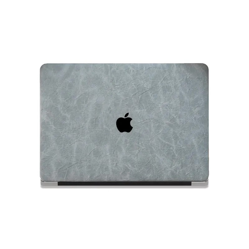Light Grey Rock Texture Leather Mac Case