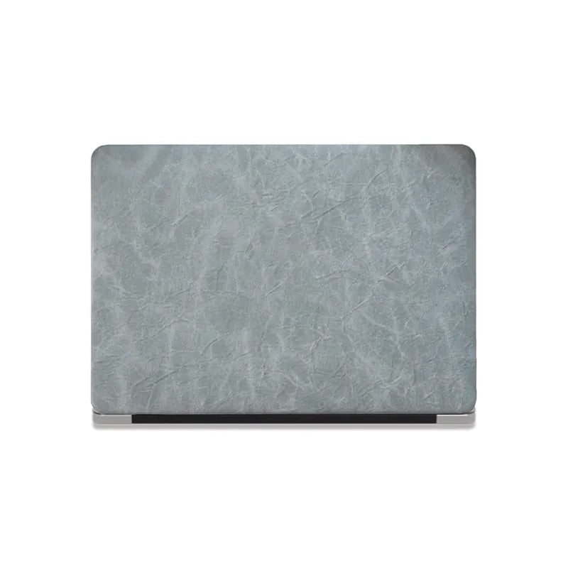 Light Grey Rock Texture Leather Mac Case