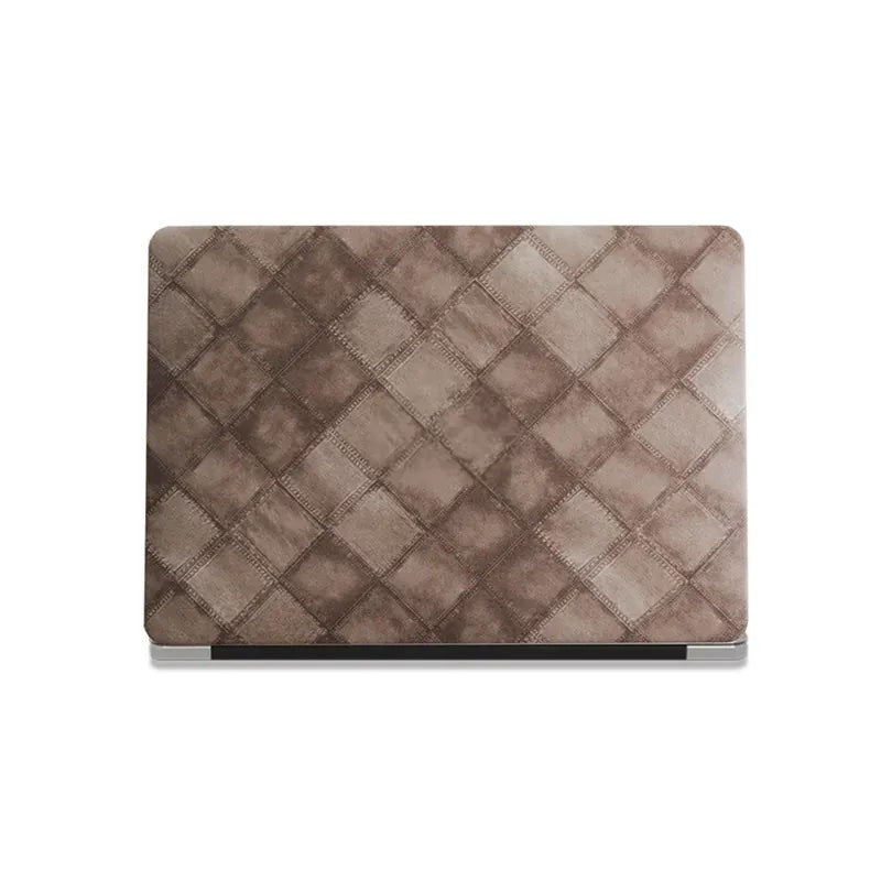 Fabric Brown Plaid Denim Macbook Case