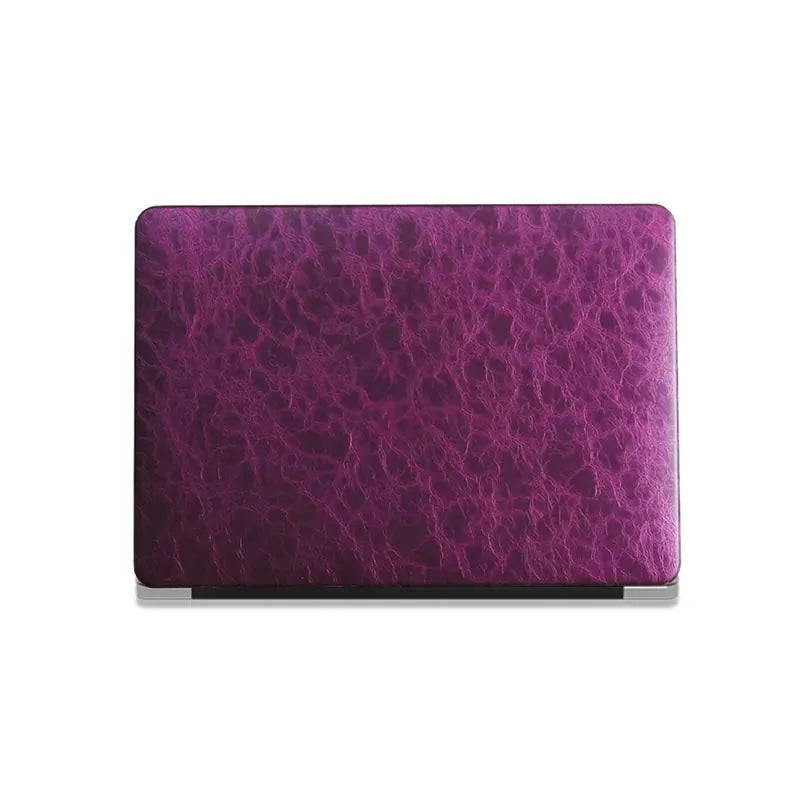Purple Rock Texture Leather Macbook Case