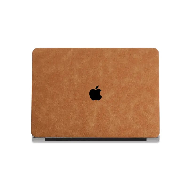 Cocoa Brown Suede Leather Macbook Case