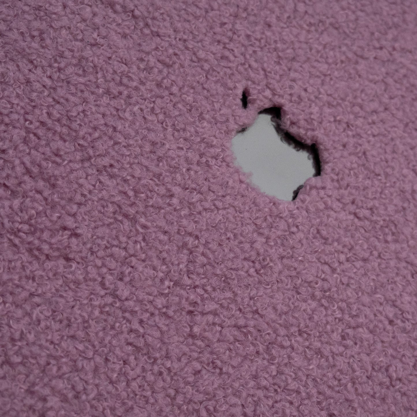 Teddy Fleece, Cardamom Purple Textured Leather Mac Case