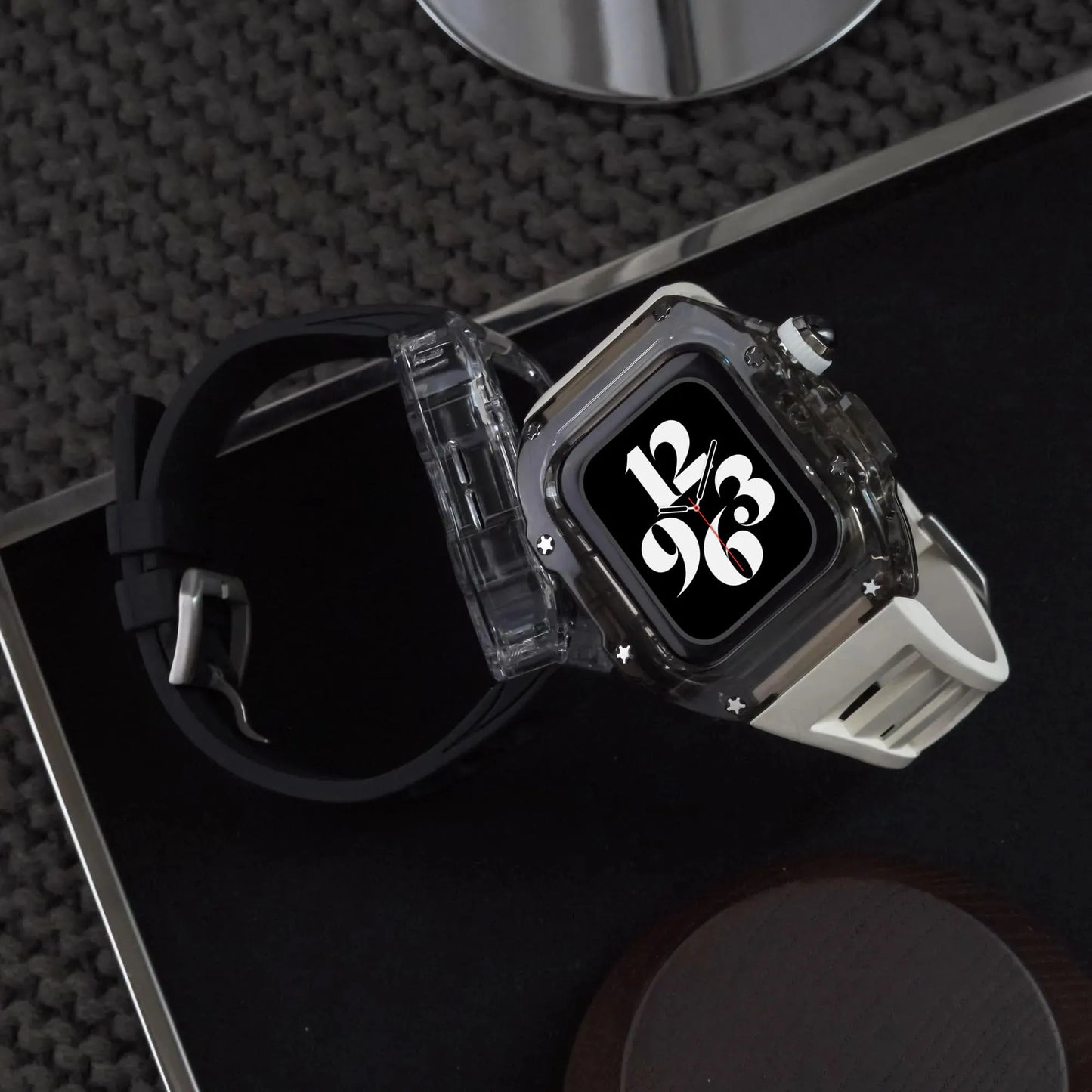 Fluorine Rubber Full Coverage Silicone Apple Watch Band