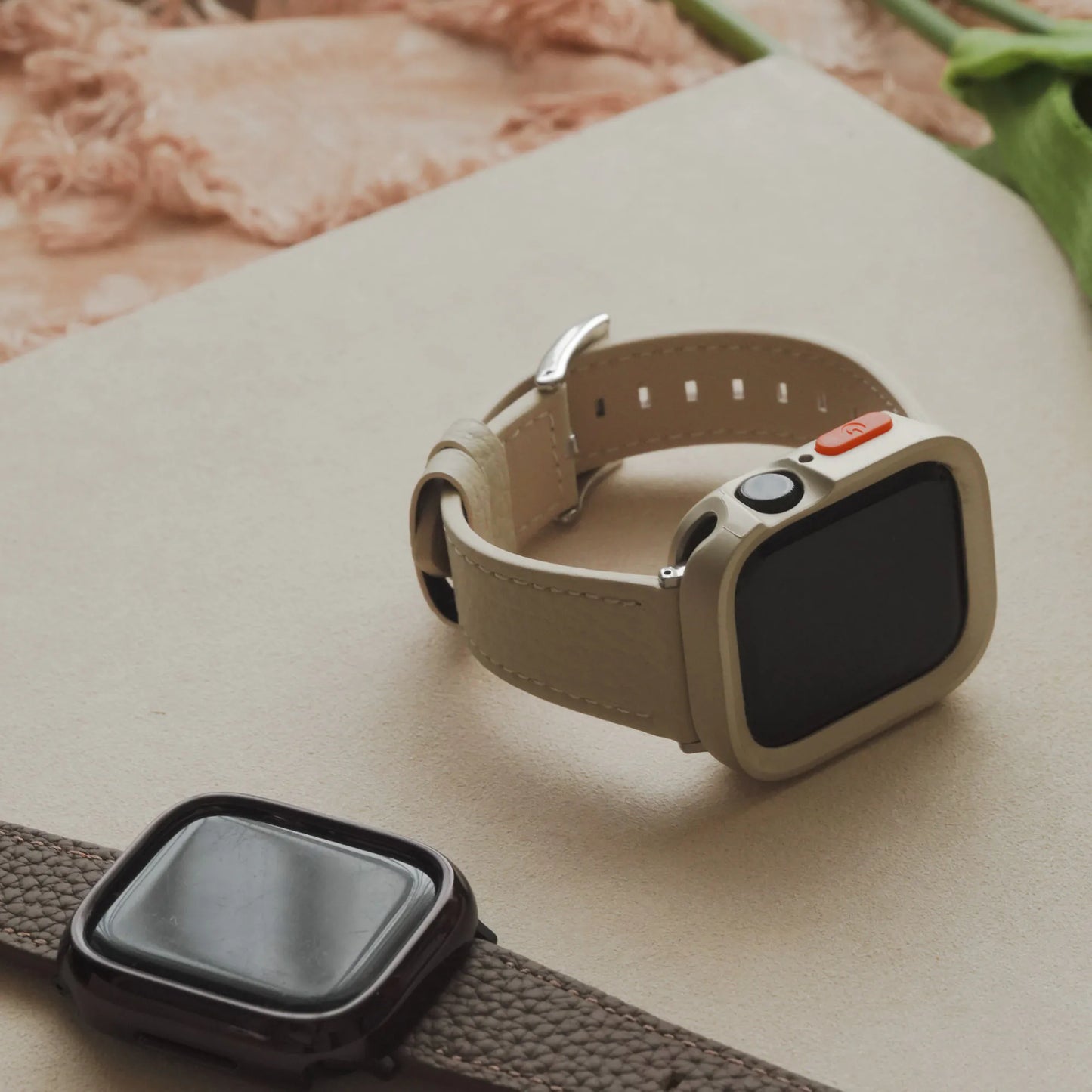 Classic Lychee Grain Leather Apple Watch Band