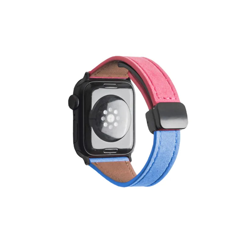 Denim Weave Magnetic Leather Apple Watch Band