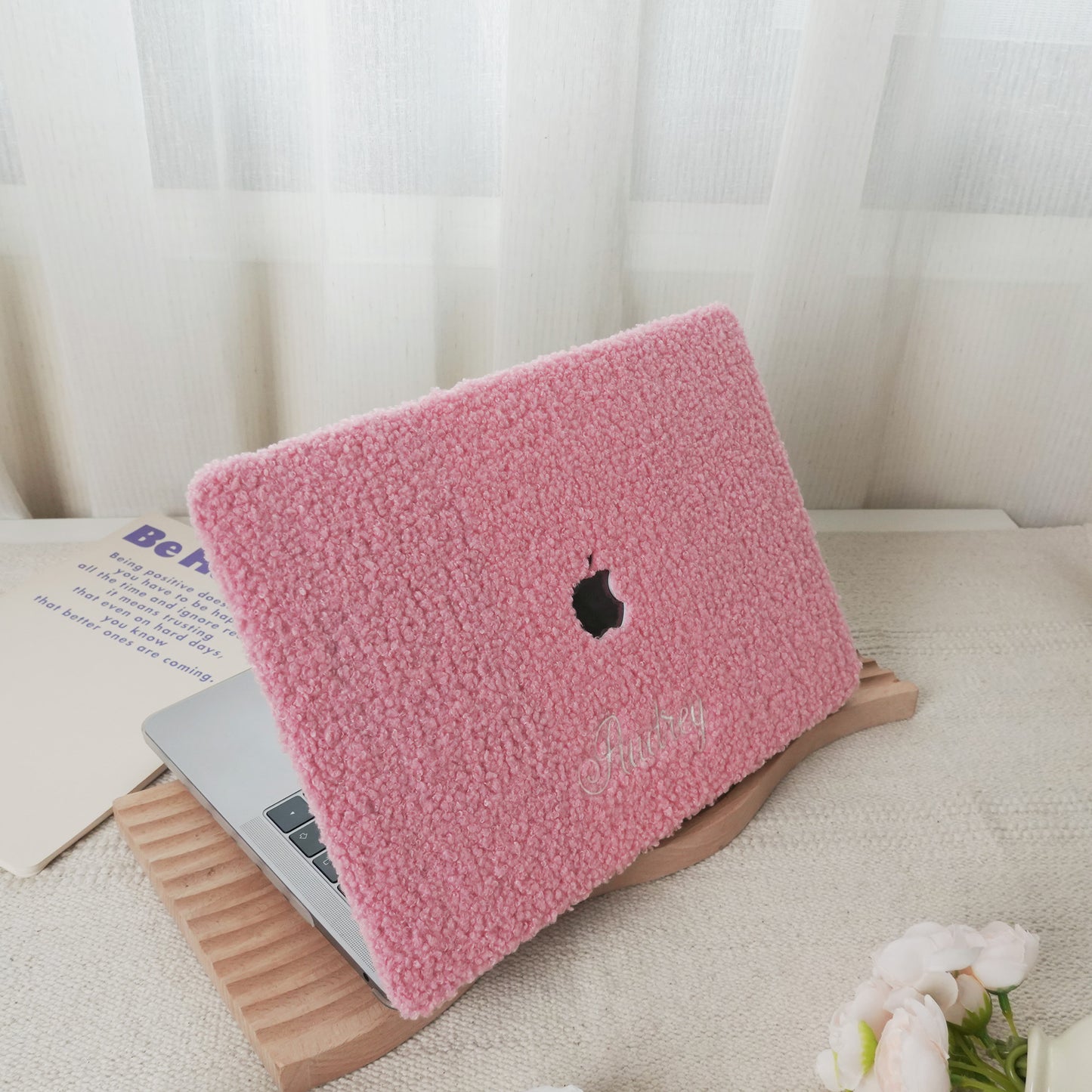 This Is Us Custom Neon Pink ♾ Teddy Plush Leather Macbook Case