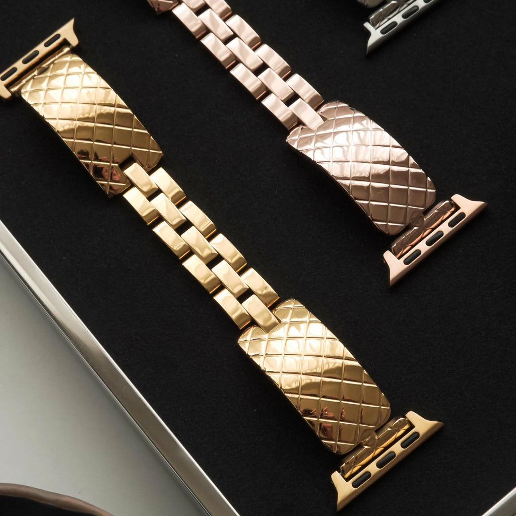 Textured Mesh Stainless Steel Metal Apple Watch Band