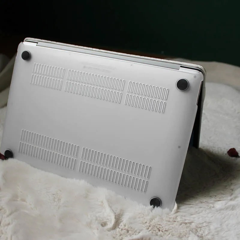 White Crocodile Leather Macbook Case