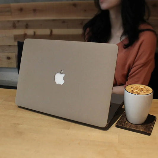 Cream Morandi Mocha brown Macbook Case