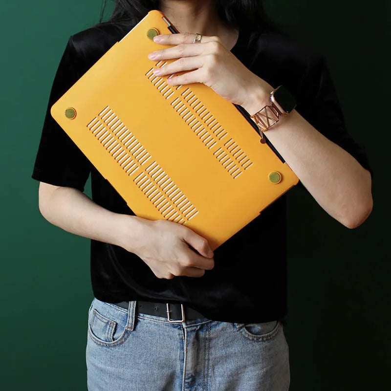 Yellow Frosted Macbook Case