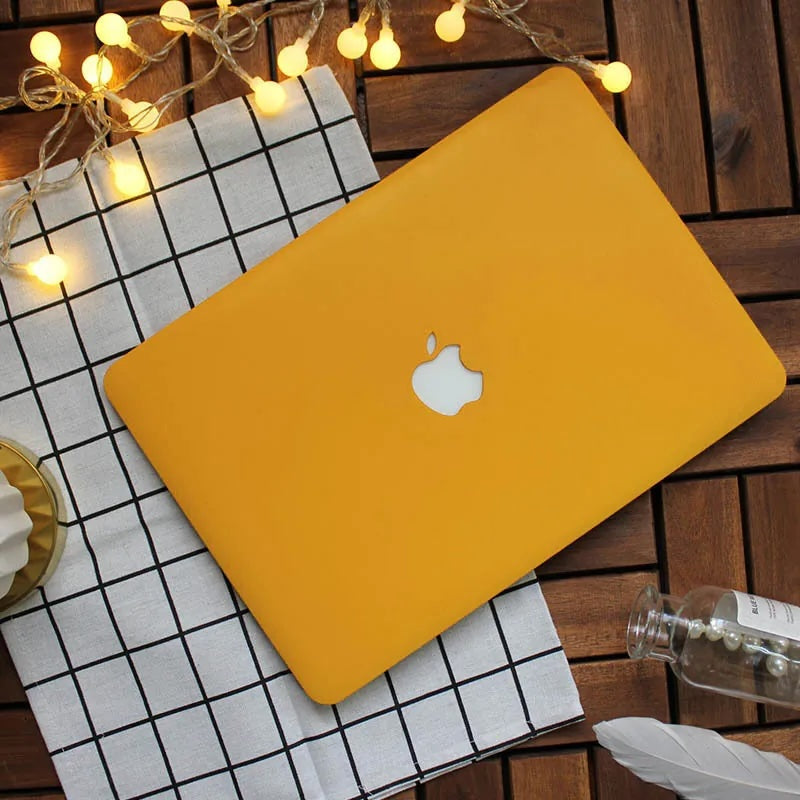 Yellow Frosted Macbook Case