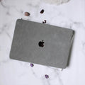 Grey Suede Leather Macbook Case