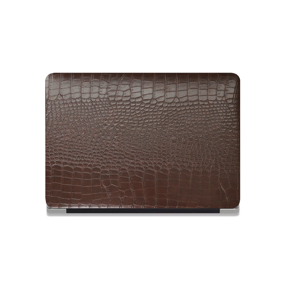 Leather Series ♾ Dark Brown Crocodile Leather MacBook Case