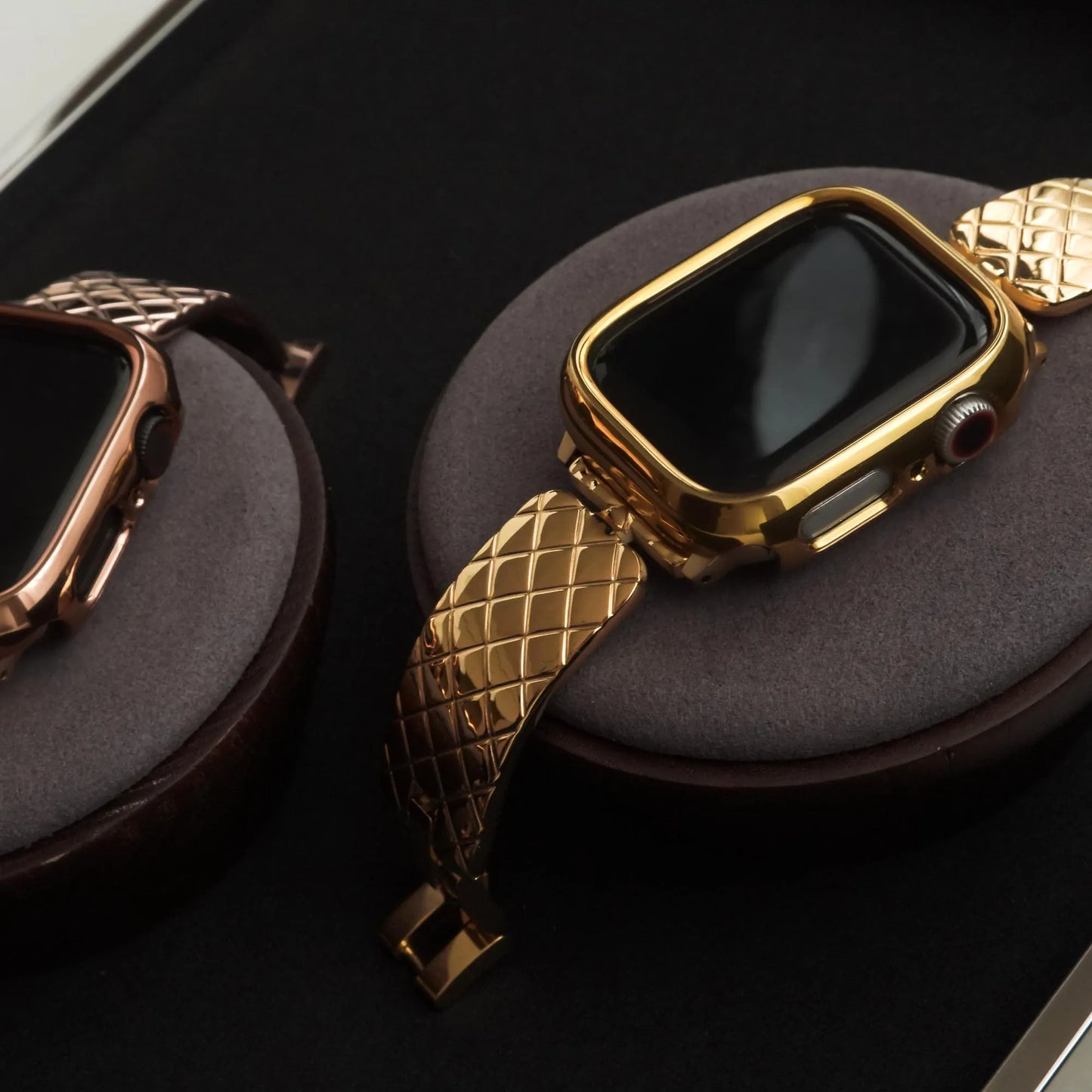 Textured Mesh Stainless Steel Metal Apple Watch Band