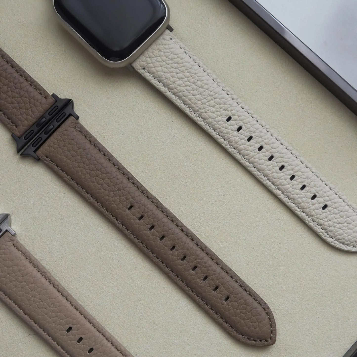 Lychee Grain Texture Leather Buckle Apple Watch Band