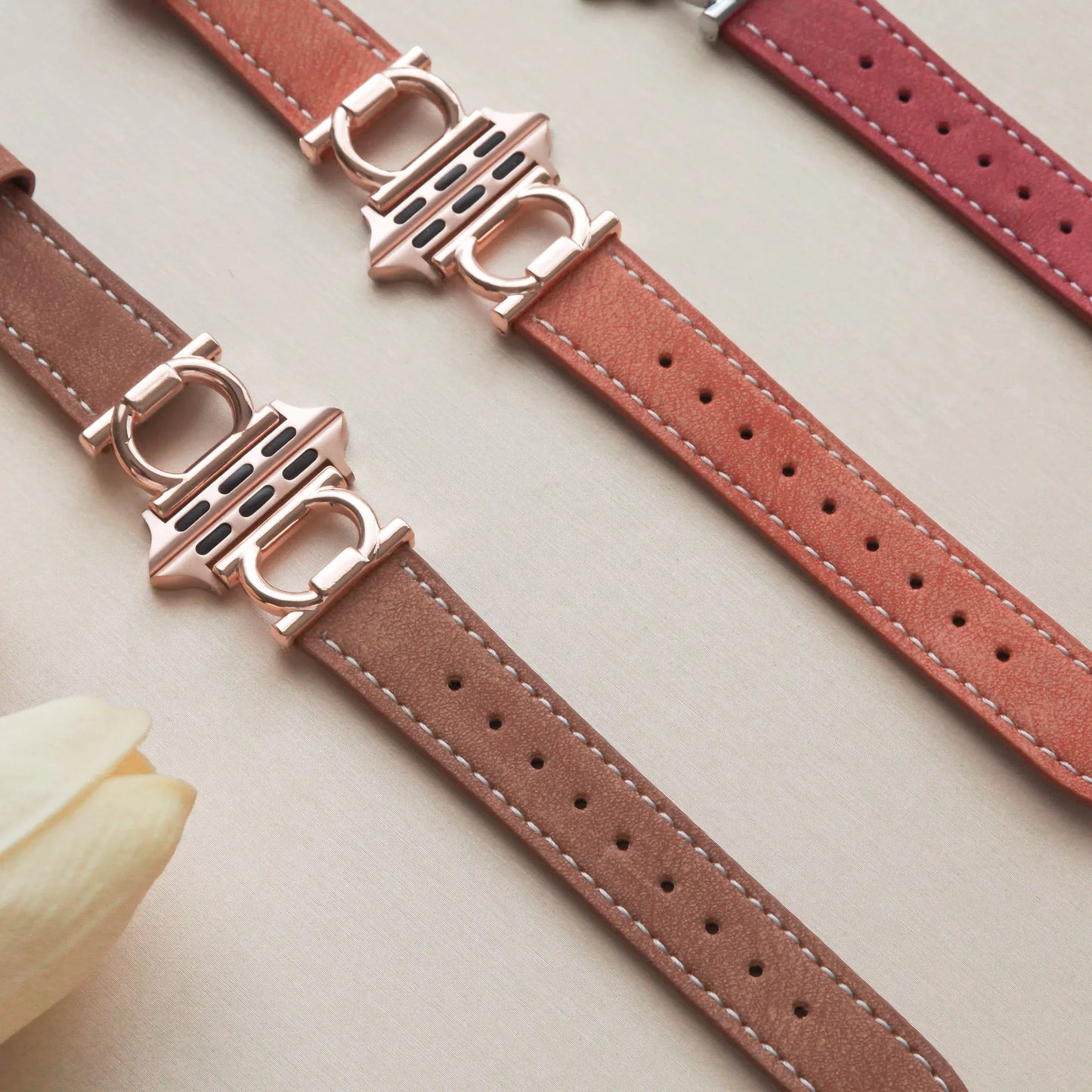 Circular Design Leather Apple Watch Band