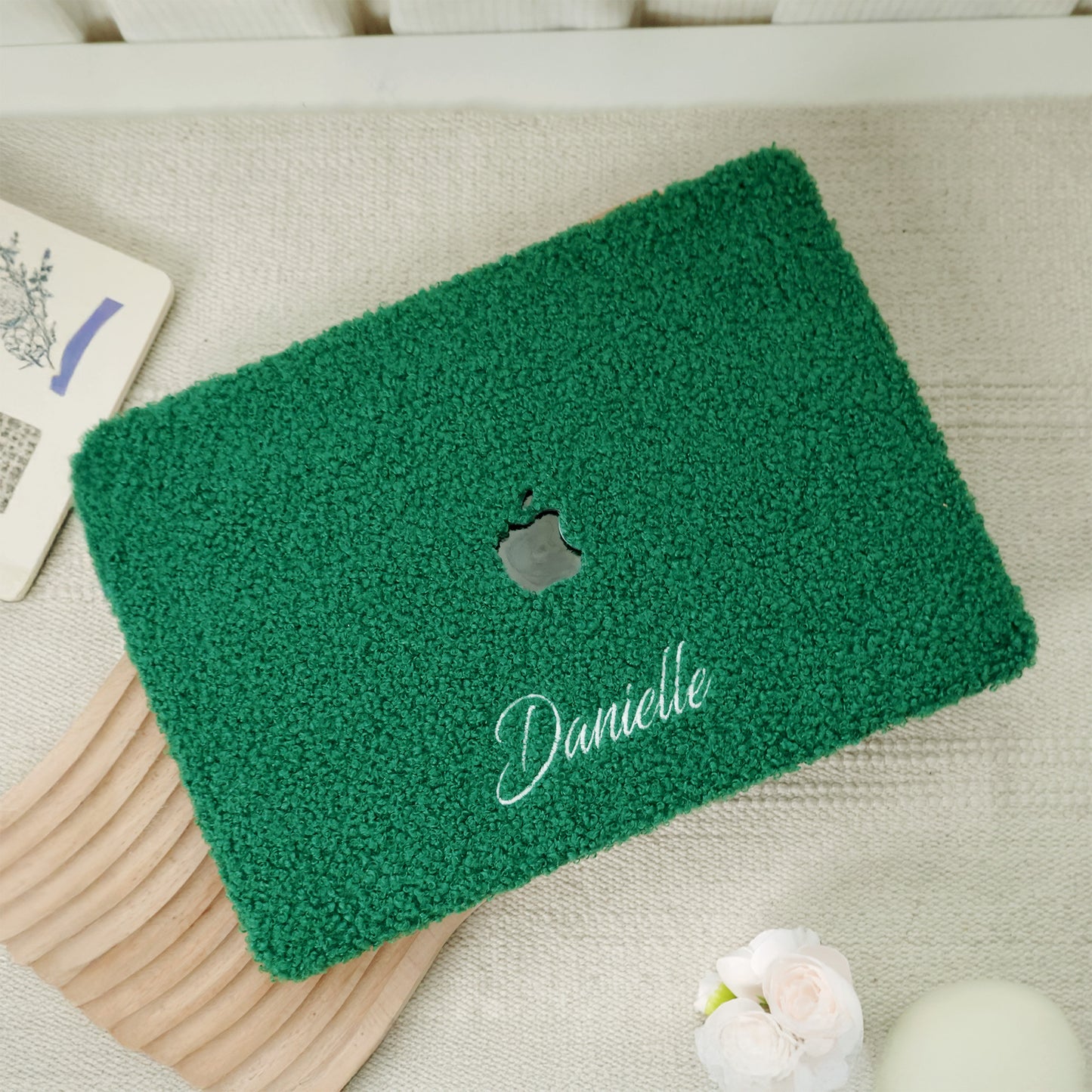 This Is Us Custom Basil Green ♾ Teddy Plush Leather Macbook Case