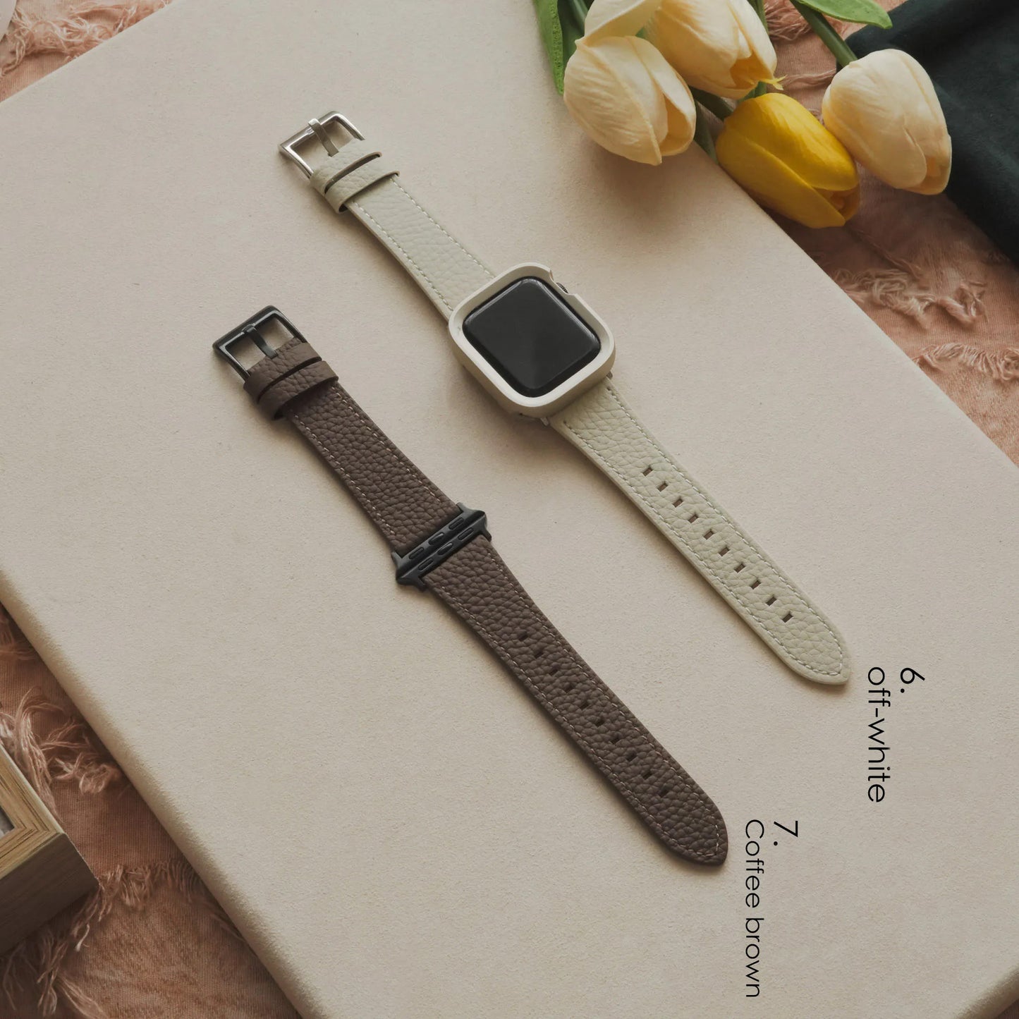 Classic Lychee Grain Leather Apple Watch Band