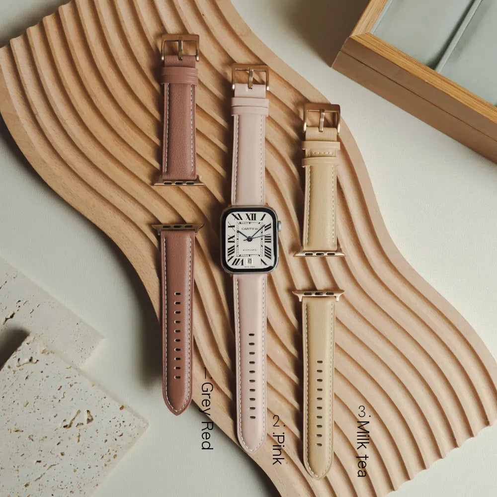 Classic Sewing Leather Apple Watch Band