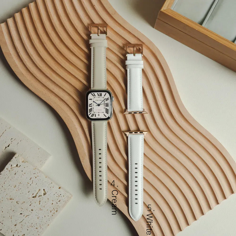 Classic Sewing Leather Apple Watch Band