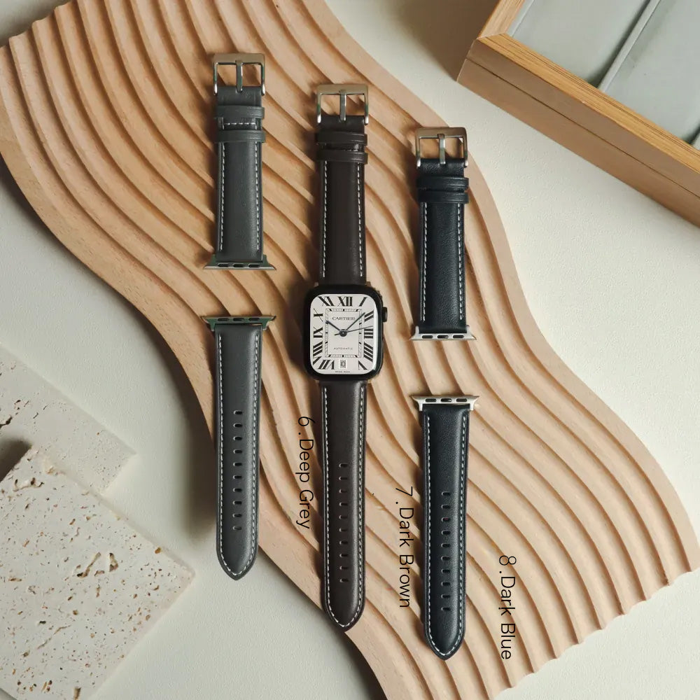 Classic Sewing Leather Apple Watch Band