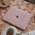 Plain Weave Chanel Style ♾ Sugar Pink Yarn Woven Mac Case