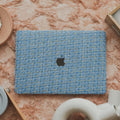 Plain Weave Chanel Style ♾ Sky Blue Yarn Woven Mac Case
