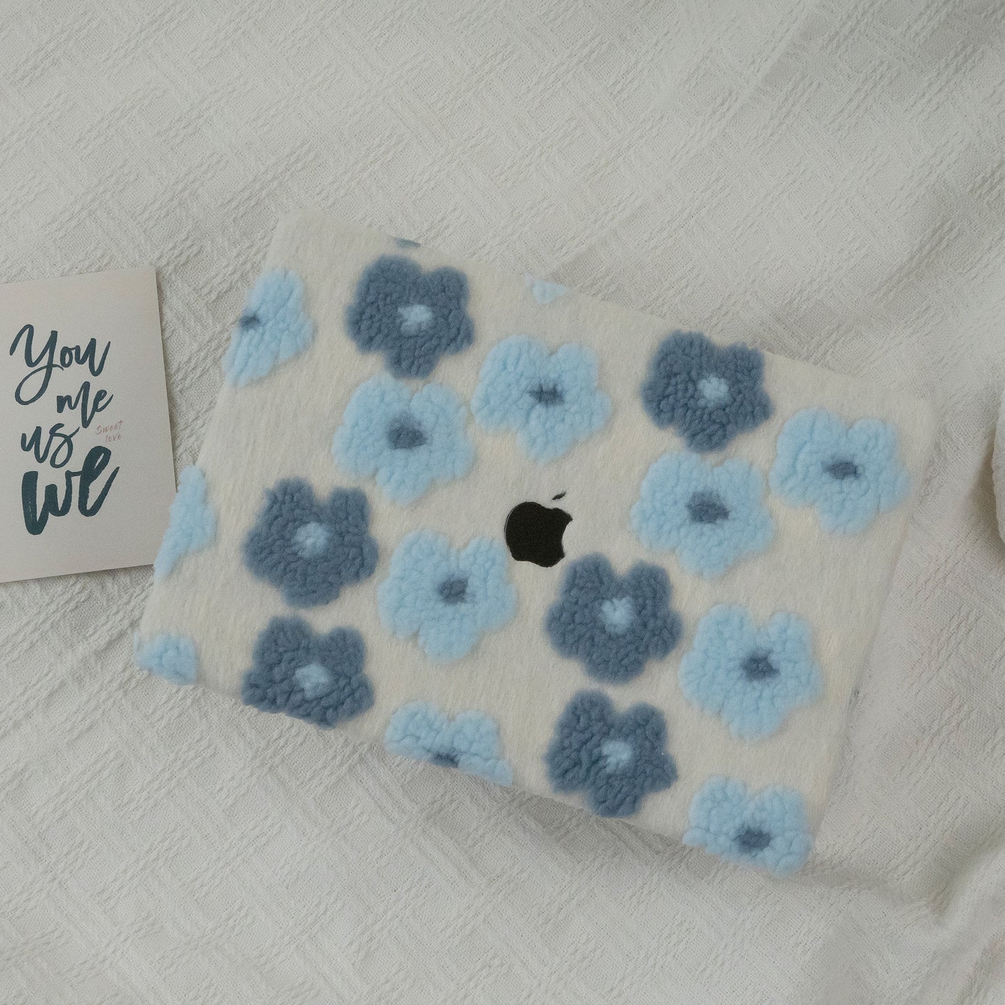 Plush Series ♾ Cloud Blue Cotton Floral Mac Case