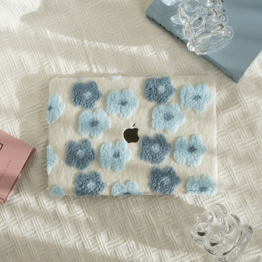 Plush Series ♾ Cloud Blue Cotton Floral Mac Case