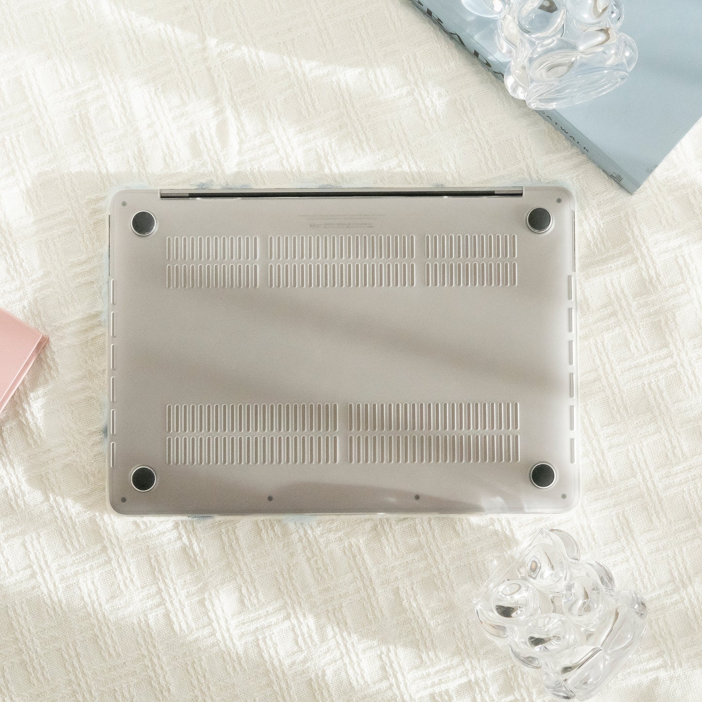 Plush Series ♾ Cloud Blue Cotton Floral Mac Case