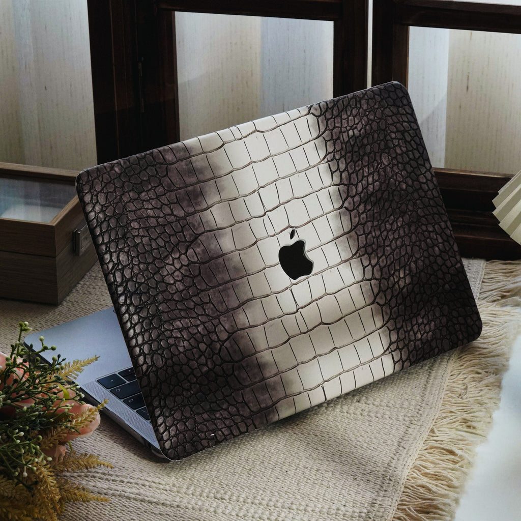 Himalaya ♾ Crocodile Leather Dark Brown Macbook Case