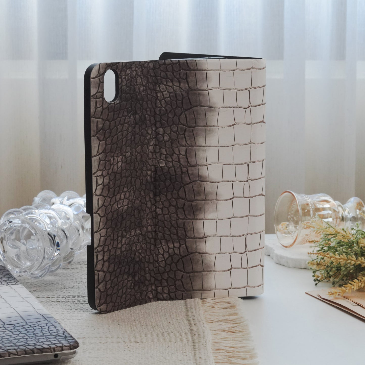 This Is Us Himalaya ♾ Gradient White & Dark Brown Pencil Magnetic Slot iPad Case