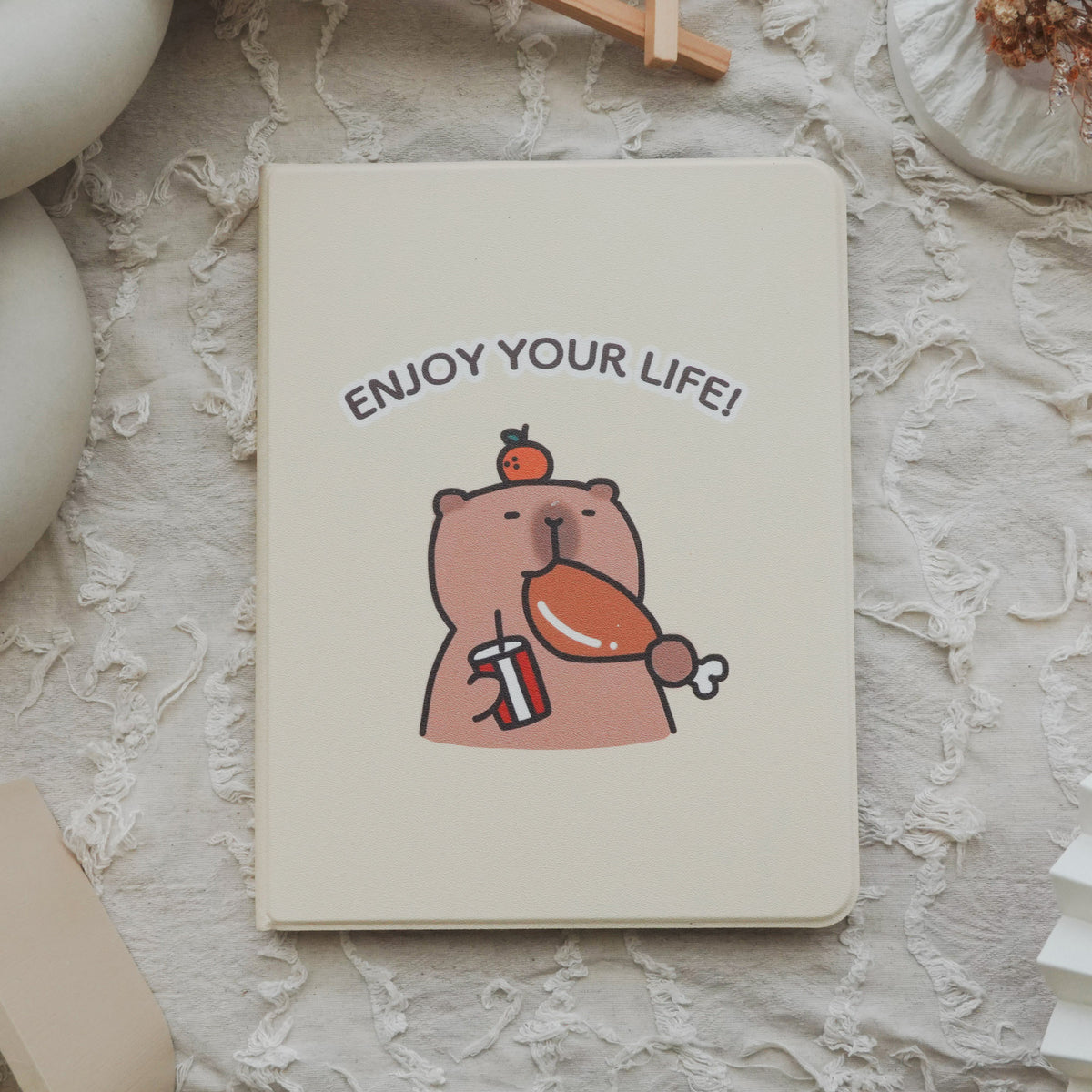 Thisisus Design Cooking Capybara Pencil Magnetic Holder iPad Case