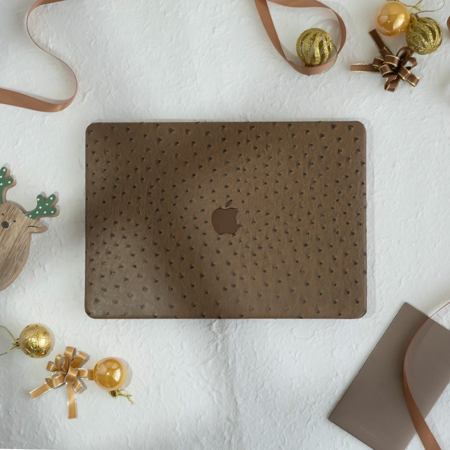 Leather Series Light Brown Camel Texture Mac Case