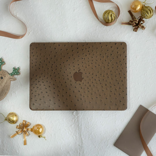 Leather Series Light Brown Camel Texture Mac Case