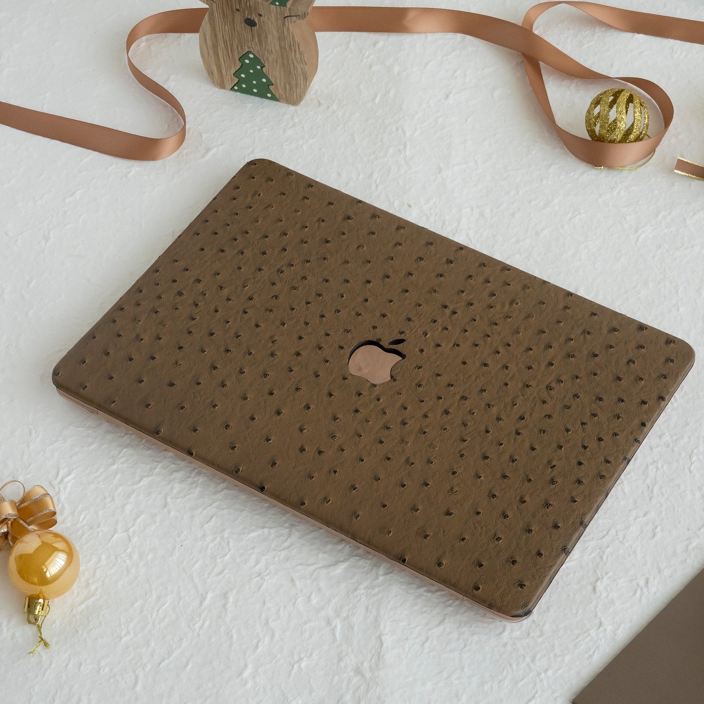 Leather Series Light Brown Camel Texture Mac Case