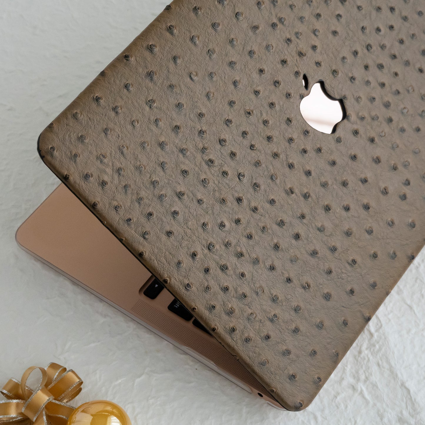 Leather Series Light Brown Camel Texture Mac Case