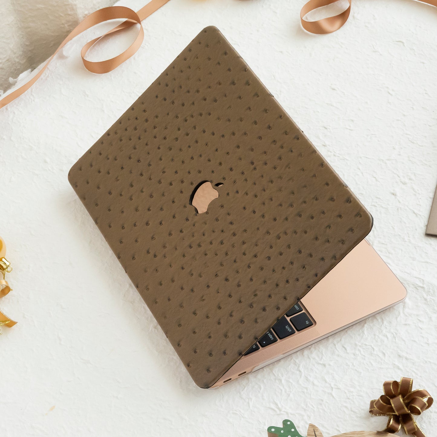 Leather Series Light Brown Camel Texture Mac Case